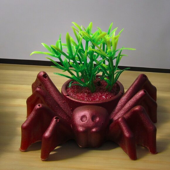 Aquarium Decoration  Creepy Spider with Colorful Plant. - Picture 9 of 9